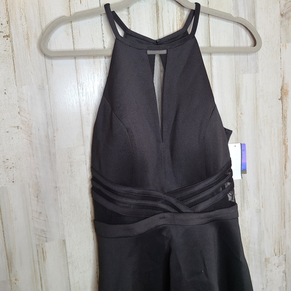 Morgan & Co Black Fit & Flare Dress Party Dance Evening Dress - Picture 2 of 15
